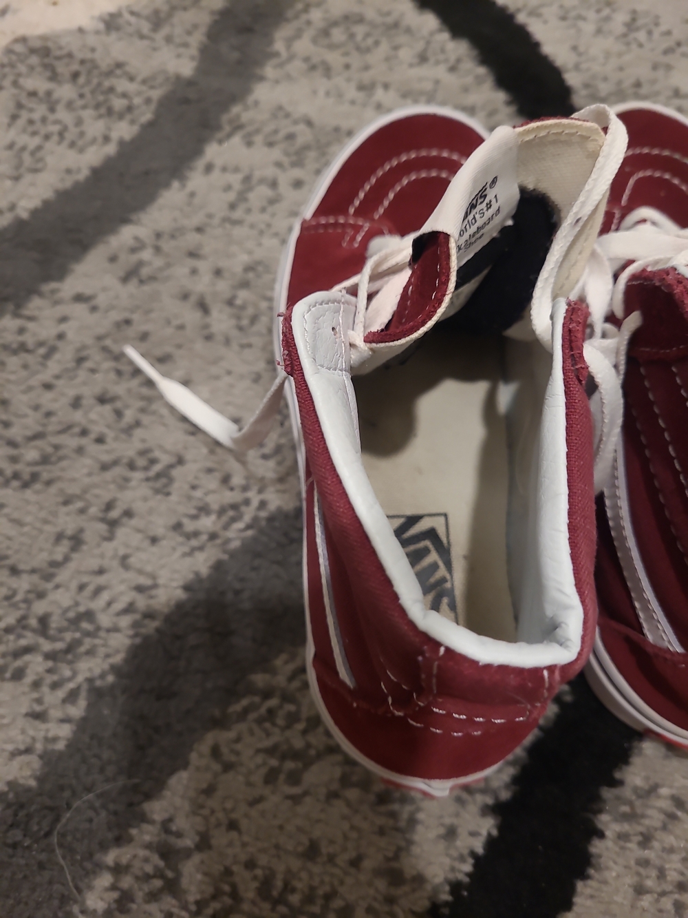 Vans Womens 6 Sk8-Hi High Top Suede Canvas Sneakers Maroon - Picture 8 of 12